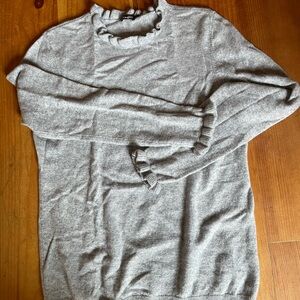 J. McLaughlin Gray Cashmere Sweater